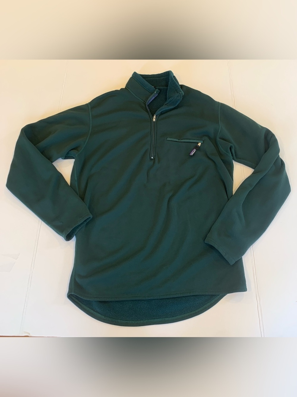 Vintage Patagonia Men’s Medium R1 Flash Forest Green Quarter Zip Fleece Pullover